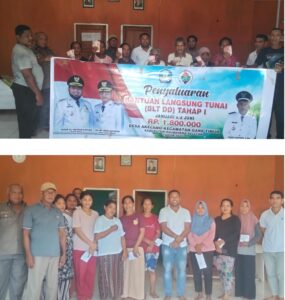 Pemerintah Desa Akelamo Salurkan BLT-DD Enam Bulan dan Insentif bagi Sejumlah Lembaga Desa